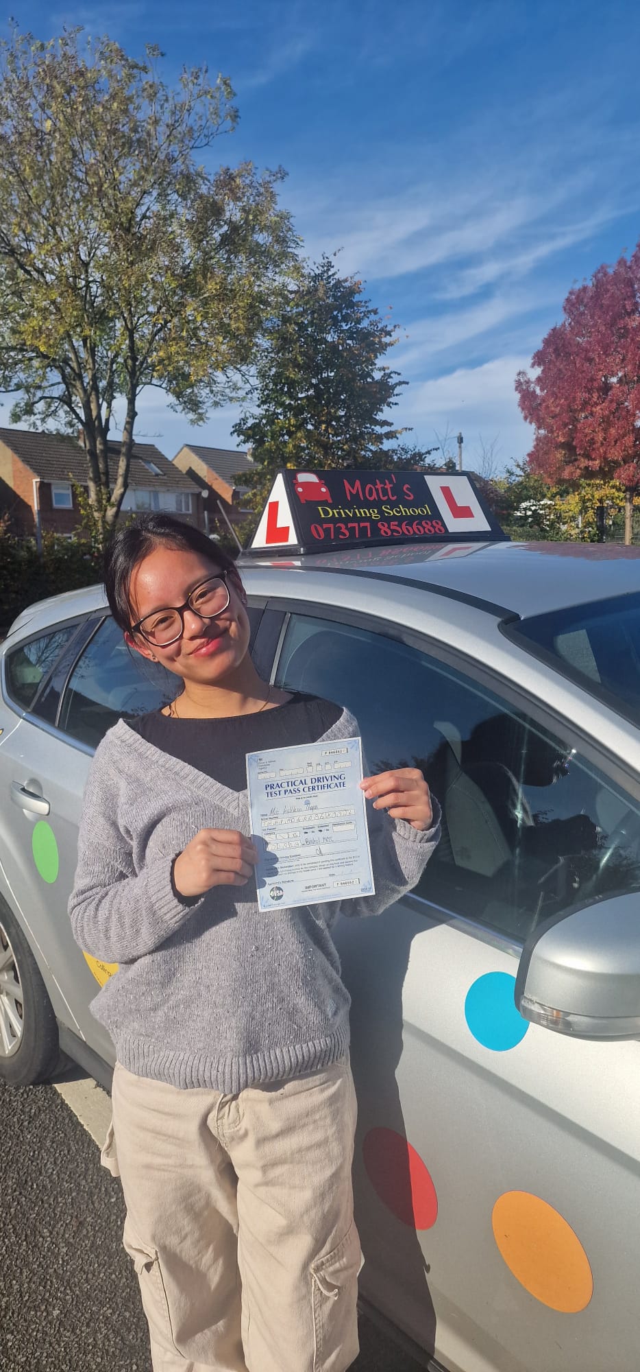 Saltford driving lessons gallery student