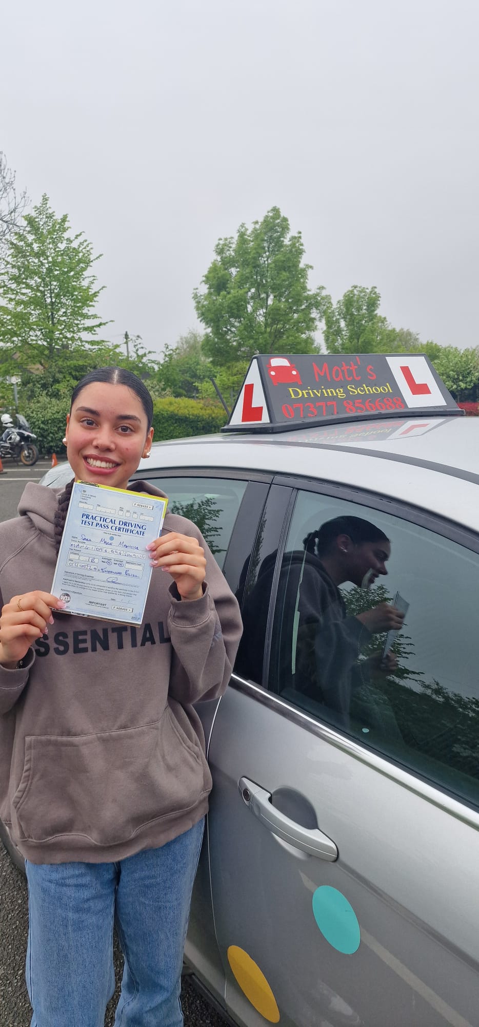 Happy driving student in Keynsham