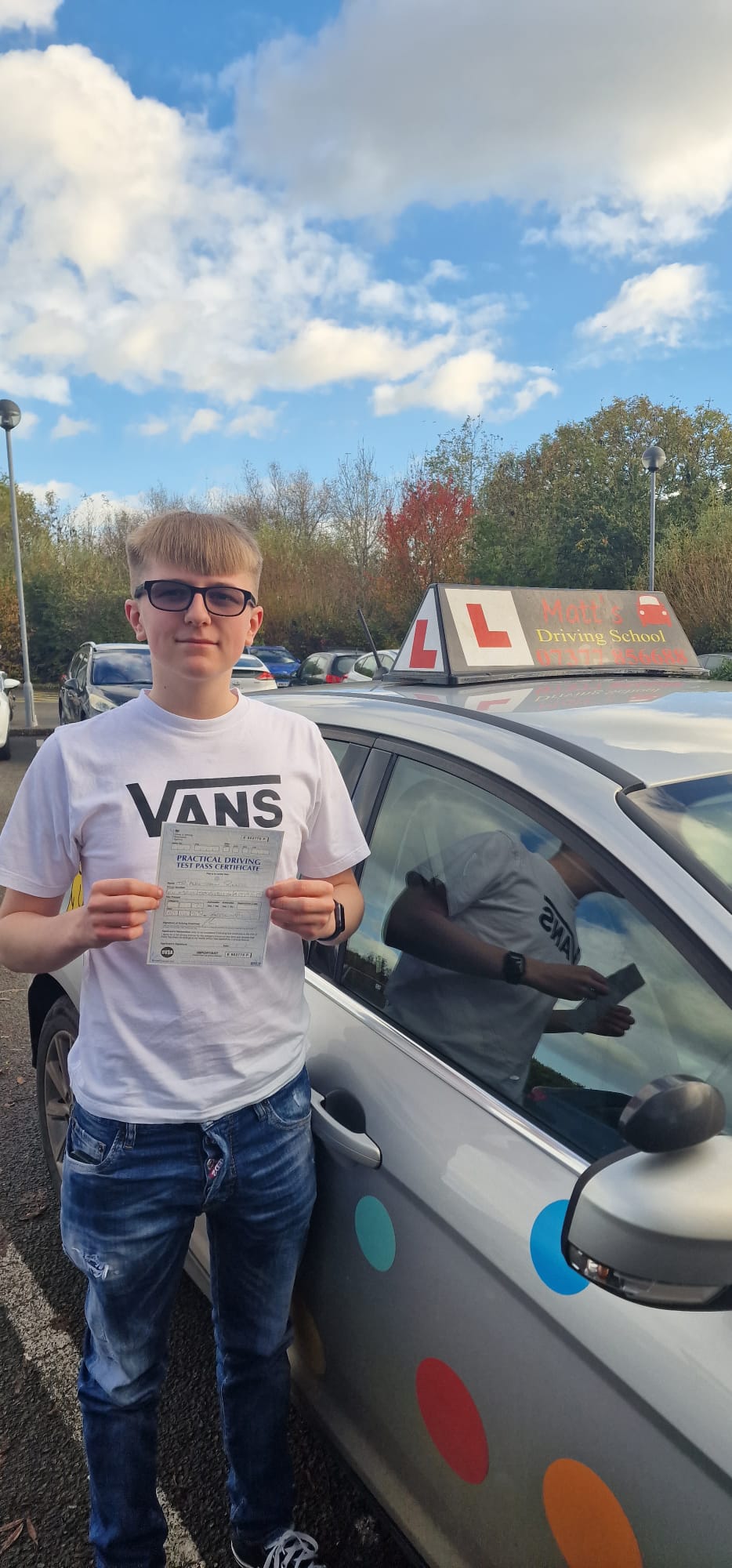 Saltford School of Motoring happy student